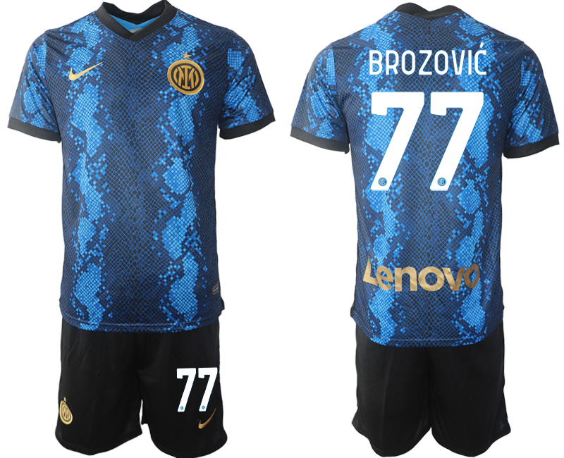Men 2021-2022 Club Inter Milan home blue #77 Nike Soccer Jersey
